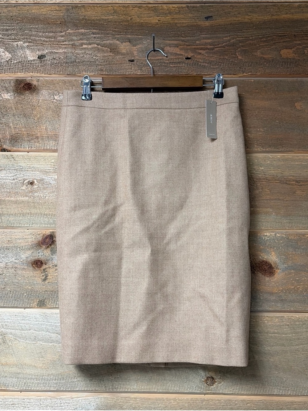 J.Crew No. 2 Pencil Skirt Tan Wool Women's 6 Professional NWT Secretary